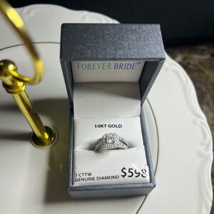 10KT Gold ring with lab grown diamonds promise/ engagement ring brand new